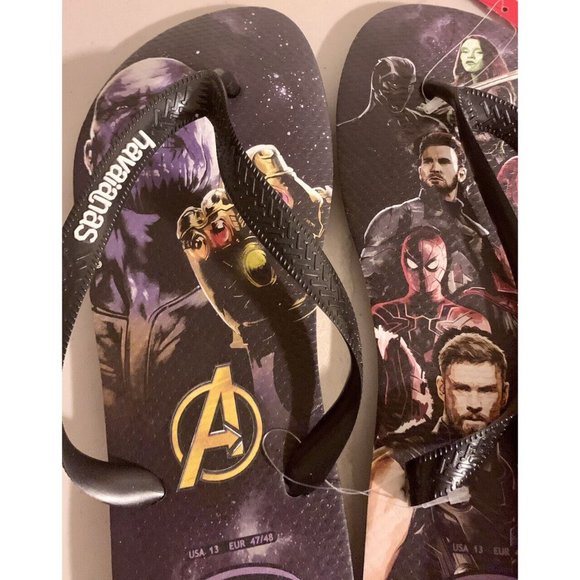 Havaianas Adult Top Marvel Flip Flop Sandals Men\'s  Avengers Sz 13 New With Tag main image 10